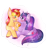 Size: 1602x1632 | Tagged: safe, artist:dekkii, imported from derpibooru, sci-twi, sunset shimmer, twilight sparkle, pony, unicorn, equestria girls, blushing, equestria girls ponified, female, lesbian, looking at each other, ponified, scitwishimmer, shipping, simple background, sunsetsparkle, unicorn sci-twi, wingless