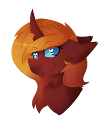 Size: 1495x1759 | Tagged: safe, artist:oddends, imported from derpibooru, oc, oc only, oc:starry swirl, pony, unicorn, bust, female, heart eyes, mare, orange changeling, portrait, solo, wingding eyes