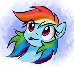 Size: 1000x928 | Tagged: safe, artist:danger-dashz, imported from derpibooru, rainbow dash, pony, :p, bust, cute, female, mare, silly, silly face, silly pony, solo, tongue out