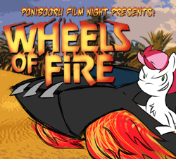 Size: 1000x900 | Tagged: safe, artist:daisyhead, imported from derpibooru, oc, oc only, oc:flicker, ponibooru film night, wheels of fire