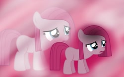 Size: 1280x800 | Tagged: safe, artist:22funday, imported from derpibooru, pinkamena diane pie, pinkie pie, pony, blank flank, double, female, filly, simple, solo, vector, wallpaper