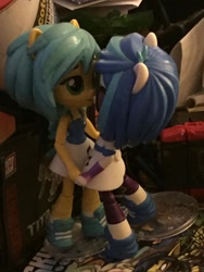 Size: 720x960 | Tagged: safe, artist:chris chan, imported from derpibooru, dj pon-3, vinyl scratch, oc, oc:chris chan, equestria girls, canon x oc, chris chan, clothes, custom, customized toy, doll, equestria girls minis, irl, male, photo, shipping, skirt, straight, tanktop, toy