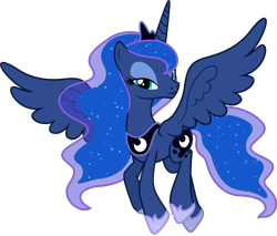 Size: 4316x3684 | Tagged: safe, artist:shutterflyyay, imported from derpibooru, princess luna, alicorn, pony, absurd resolution, female, flying, simple background, solo, transparent background, vector