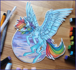 Size: 1900x1764 | Tagged: safe, artist:tay-niko-yanuciq, artist:tenebristayga, imported from derpibooru, rainbow dash, female, solo, traditional art