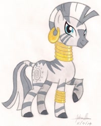 Size: 798x1000 | Tagged: safe, artist:soulsliver249, imported from derpibooru, zecora, zebra, female, simple background, solo, traditional art, white background