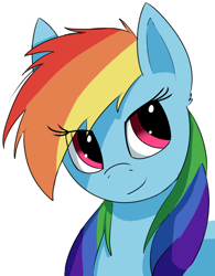 Size: 500x640 | Tagged: safe, artist:swiftsketchpone, imported from derpibooru, rainbow dash, bust, female, portrait, simple background, solo, white background