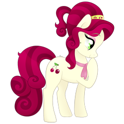 Size: 2000x2000 | Tagged: safe, artist:orcakisses, imported from derpibooru, cherry jubilee, earth pony, pony, cute, female, jubibetes, mare, profile, raised hoof, simple background, solo, transparent background