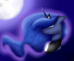 Size: 1938x1610 | Tagged: safe, artist:pelageceleste, imported from derpibooru, princess luna, pony, female, moon, solo