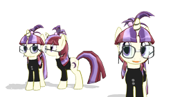 Size: 1280x720 | Tagged: safe, artist:ray670, artist:zoroark67, imported from derpibooru, moondancer, pony, unicorn, 3d, ahoge, alternate hairstyle, clothes, flipped cutie mark, mmd, sweater