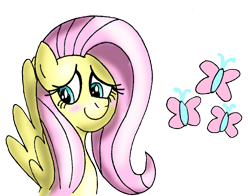 Size: 3000x2352 | Tagged: safe, artist:kungrea, imported from derpibooru, fluttershy, blushing, bust, cutie mark, female, looking away, looking down, portrait, simple background, solo, spread wings, transparent background