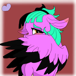 Size: 400x400 | Tagged: safe, artist:brainiac, imported from derpibooru, oc, oc only, oc:alyx, pegasus, pony, blushing, cute, female, heart, shy, solo