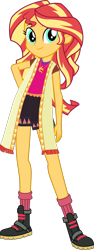 Size: 800x2129 | Tagged: safe, artist:mlgskittles, imported from derpibooru, sunset shimmer, equestria girls, legend of everfree, boots, clothes, female, simple background, socks, solo, transparent background, vector