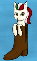 Size: 1193x1950 | Tagged: safe, imported from derpibooru, oc, oc only, oc:princess stivalia, pony, /mlp/, boots, female, italy, looking at you, mare, nation ponies, ponified, simple background, solo