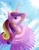 Size: 1188x1518 | Tagged: safe, artist:nutty-stardragon, artist:nuttypanutdy, imported from derpibooru, princess cadance, bird, female, flying, sky, solo, solo focus, sun
