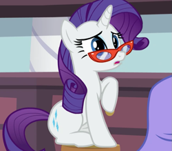 Size: 683x599 | Tagged: safe, imported from derpibooru, screencap, rarity, pony, canterlot boutique, female, mare, sitting, solo