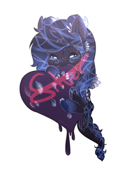 Size: 3300x4600 | Tagged: safe, artist:silverknight27, imported from derpibooru, oc, oc only, original species, pond pony, absurd resolution, chibi, chocolate heart, nom, simple background, solo, transparent background