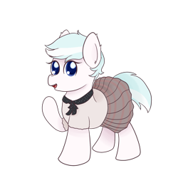 Size: 1200x1200 | Tagged: safe, artist:zlight, imported from derpibooru, double diamond, clothes, crossdressing, male, pleated skirt, school uniform, simple background, skirt, solo, transparent background