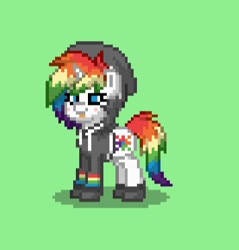 Size: 356x372 | Tagged: safe, imported from derpibooru, screencap, oc, oc only, oc:radical rainbow, pony, pony town, screenshots, solo