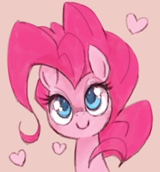 Size: 546x585 | Tagged: safe, artist:kolshica, imported from derpibooru, pinkie pie, bust, cute, diapinkes, female, heart, portrait, simple background, solo