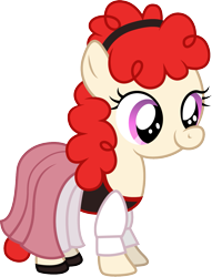 Size: 1001x1307 | Tagged: safe, artist:cloudy glow, artist:cloudyglow, imported from derpibooru, twist, earth pony, pony, clothes, clothes swap, cosplay, costume, crossover, cute, disney, dress, eilonwy, female, filly, foal, simple background, smiling, solo, standing, the black cauldron, transparent background, twistabetes, vector