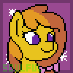 Size: 500x500 | Tagged: safe, artist:soulfulmirror, imported from derpibooru, oc, oc only, oc:honey ella, earth pony, pony, icon, pixel art, solo