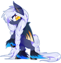 Size: 4711x4890 | Tagged: safe, artist:sorasku, imported from derpibooru, oc, oc only, oc:moonlace, bat pony, pony, absurd resolution, female, mare, simple background, solo, transparent background, unshorn fetlocks