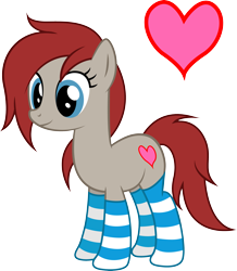 Size: 2707x3107 | Tagged: safe, artist:duskthebatpack, imported from derpibooru, oc, oc only, oc:ponepony, earth pony, pony, 2018 community collab, derpibooru community collaboration, clothes, commission, cutie mark, female, simple background, socks, solo, striped socks, transparent background, vector