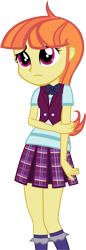 Size: 889x2571 | Tagged: safe, artist:ironm17, edit, imported from derpibooru, citrus blush, equestria girls, clothes, crystal prep academy uniform, cute, equestria girls-ified, female, pleated skirt, school uniform, simple background, skirt, socks, solo, transparent background, vector