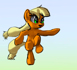 Size: 704x644 | Tagged: safe, artist:xbi, imported from derpibooru, applejack, pony, colored sketch, female, jumping, solo