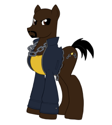 Size: 2088x2336 | Tagged: safe, artist:edcom02, artist:jmkplover, imported from derpibooru, earth pony, pony, chains, crossover, luke cage, marvel, ponified, simple background, solo, transparent background