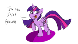 Size: 1789x1012 | Tagged: safe, artist:rougueone, imported from derpibooru, twilight sparkle, alicorn, pony, dialogue, female, sassy, simple background, solo, transparent background, twilight sparkle (alicorn)