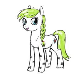 Size: 500x512 | Tagged: safe, artist:adeptus-monitus, imported from derpibooru, oc, oc only, oc:marussia, earth pony, pony, birch, birch bark, birch tree, braid, looking at you, nation ponies, russia, smiling, solo