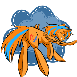 Size: 1000x1000 | Tagged: safe, artist:mia, imported from derpibooru, oc, oc only, oc:cold front, pegasus, pony, male, simple background, smiling, solo, stallion, white background
