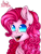 Size: 600x800 | Tagged: safe, artist:erinisanxious, artist:misspastelzinha, artist:princesscrystal36, imported from derpibooru, pinkie pie, pony, bust, female, portrait, simple background, smiling, solo, white background