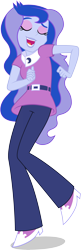 Size: 1289x3990 | Tagged: safe, artist:famousmari5, imported from derpibooru, princess luna, equestria girls, friendship games, dancing, eyes closed, female, silly human, simple background, solo, transparent background, vector, vice principal luna