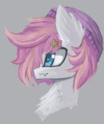 Size: 512x610 | Tagged: safe, artist:raptor007, imported from derpibooru, earth pony, pony, hat, short hair, sidemouth, solo, speedpaint