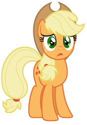 Size: 3674x5250 | Tagged: safe, artist:estories, imported from derpibooru, applejack, earth pony, pony, absurd resolution, female, sad, simple background, solo, transparent background, vector