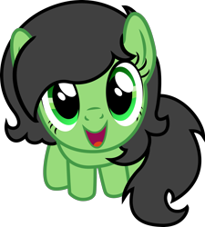 Size: 2383x2651 | Tagged: safe, imported from derpibooru, part of a set, oc, oc only, oc:filly anon, earth pony, pony, badumsquish's kitties, female, filly, happy, looking at you, looking up, looking up at you, simple background, solo, transparent background