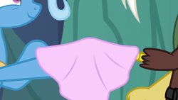 Size: 1280x720 | Tagged: safe, imported from derpibooru, screencap, discord, trixie, changeling, pony, unicorn, to where and back again, female, mare