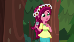 Size: 1280x720 | Tagged: safe, imported from derpibooru, screencap, gloriosa daisy, equestria girls, legend of everfree, female, magical geodes, solo