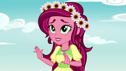 Size: 1280x720 | Tagged: safe, imported from derpibooru, screencap, gloriosa daisy, equestria girls, legend of everfree, female, magical geodes, solo