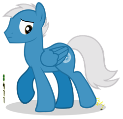 Size: 1024x987 | Tagged: safe, artist:priceless911, imported from derpibooru, oc, oc only, oc:cirrus cloud, pegasus, pony, looking back, looking down, male, raised hoof, simple background, solo, stallion, transparent background