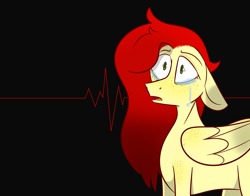 Size: 2000x1570 | Tagged: safe, artist:spitfirekat, imported from derpibooru, oc, oc only, oc:golden arts, pegasus, pony, crying, female, mare, solo