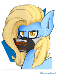 Size: 700x900 | Tagged: safe, artist:somecunt, imported from derpibooru, oc, oc only, oc:blank space, pony, bust, colored pupils, explicit source, solo