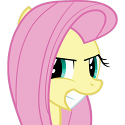 Size: 960x960 | Tagged: safe, artist:fikran0582, artist:laptosic, imported from derpibooru, fluttershy, angry, female, not a vector, solo