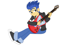 Size: 1600x1131 | Tagged: safe, artist:jucamovi1992, imported from derpibooru, flash sentry, equestria girls, guitar, male, solo