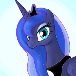 Size: 1560x1560 | Tagged: safe, artist:hageicons, imported from derpibooru, princess luna, alicorn, pony, bust, cute, female, looking at you, portrait, solo