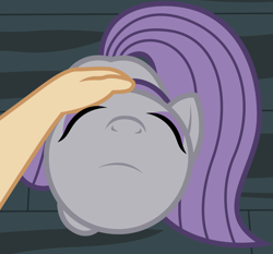 Size: 2144x1998 | Tagged: safe, artist:badumsquish, derpibooru exclusive, imported from derpibooru, maud pie, earth pony, human, pony, badumsquish is trying to murder us, badumsquish's doggies, behaving like a cat, behaving like a dog, cute, eyes closed, female, front view, hand, happy, high angle, maudabetes, offscreen character, petting, pony pet, pov, show accurate, sitting, smiling on the inside, solo focus