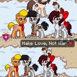 Size: 1660x1660 | Tagged: safe, artist:rsa.fim, imported from derpibooru, oc, oc only, oc:crash bash, oc:whisper hope, pegasus, pony, pony town, adolf hitler, american flag, bow, crashope, donald trump, heart, hitler moustache, hitler parodies, love, mexican, nazi, peace, peaceful, plushie, politics, red eyes, ribbon, screenshots, simple background, snow, swastika, tail bow, tail wrap, unitárium, usa flag