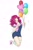 Size: 1024x1537 | Tagged: safe, artist:gothangel0729, imported from derpibooru, pinkie pie, human, balloon, clothes, converse, female, humanized, overalls, shoes, simple background, socks, solo, striped socks, white background